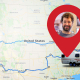 Map of the US and Elliott, digital nomad and Backblaze Senior Sysadmin