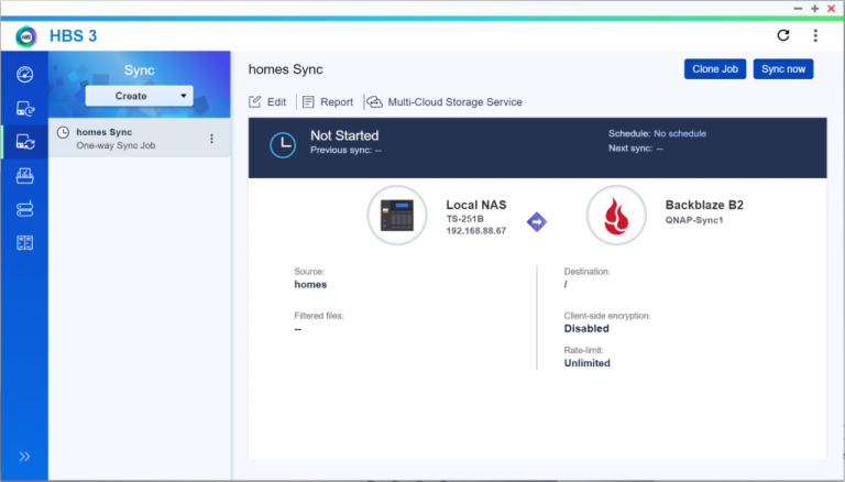 qnap backup to backblaze