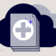 illustration of medical files in the cloud