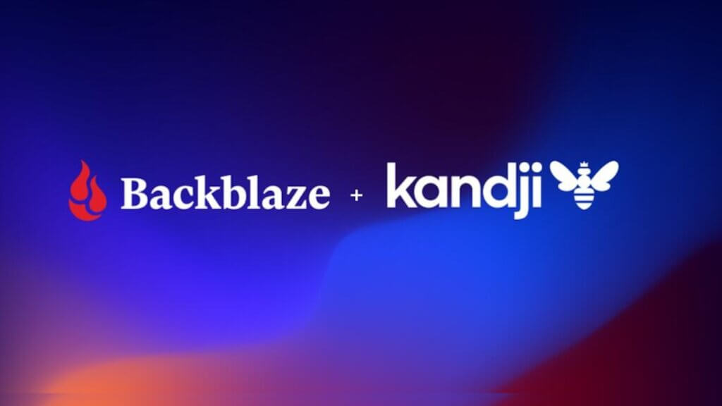 A decorative image showing the Backblaze and Kandji. 