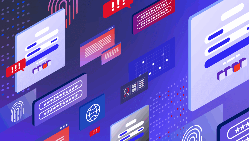 A decorative image showing different generic computer module icons. 