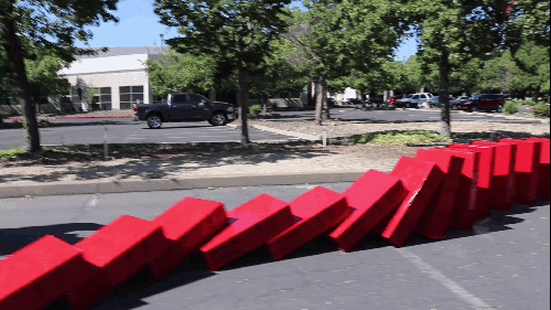 A gif showing the Storage Pods falling in a domino pattern.