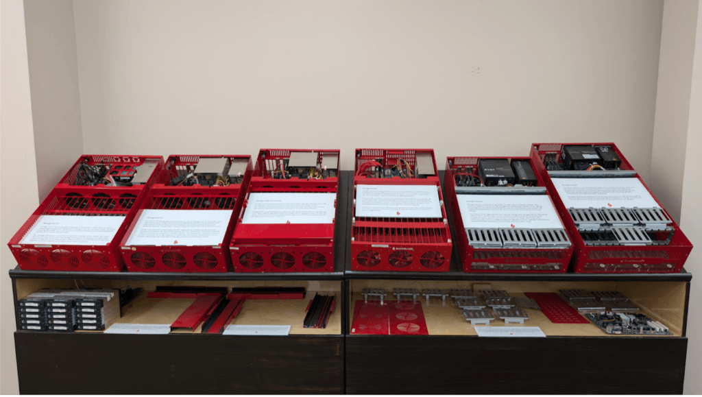 A photo from the Backblaze Storage Pod museum (now closed).