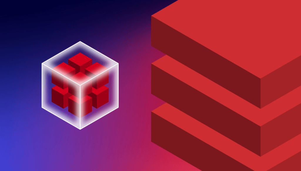 A decorative image showing cubes on a gradient background.